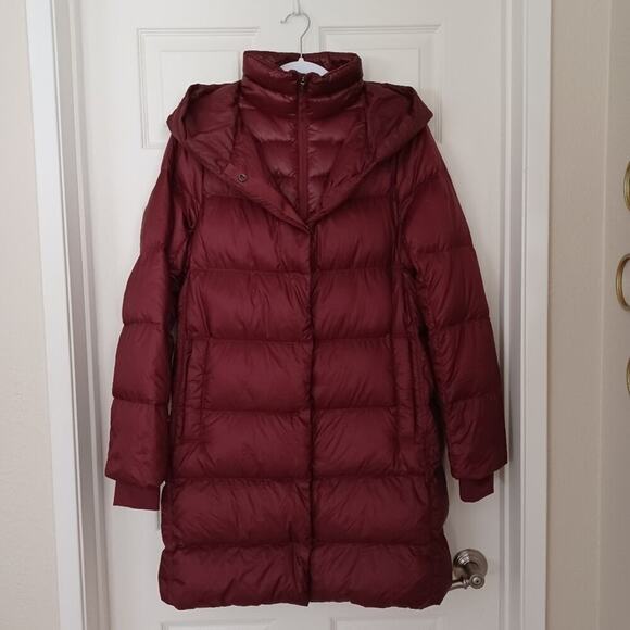 Athleta Lofty Goose Down Coat Maple Red S - Picture 8 of 12